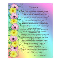 Desiderata prose rainbow colors