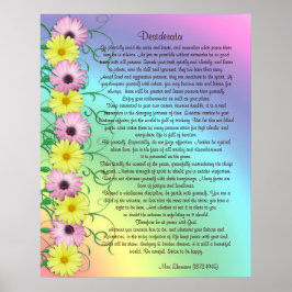 Póster Desiderata prose rainbow colors