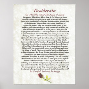 Póster DESIDERATA Red Rosie