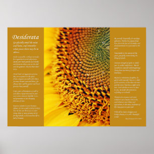 Póster Desiderata - Semillas de girasol