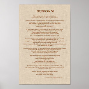Póster Desiderata Straw