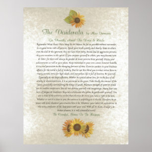 Póster DESIDERATA Sunflowers