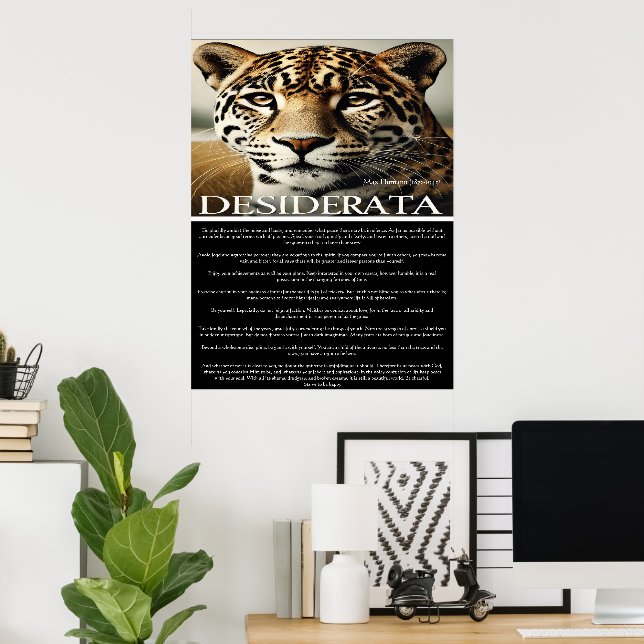 Póster Desiderata: Un momento de reflexión (Oficina en casa)