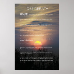 Póster DESIDERATA Winter Sun