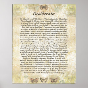 Póster DESIDERATA with Cheerful Butterflies