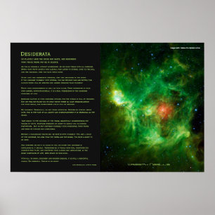 Póster Desiderata - Wreath Nebula, Barnard 3, Vía Láctea