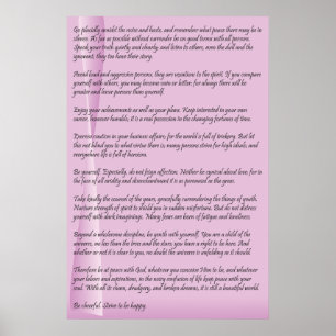 Póster Desiderátums por el poster máximo de Ehrmann