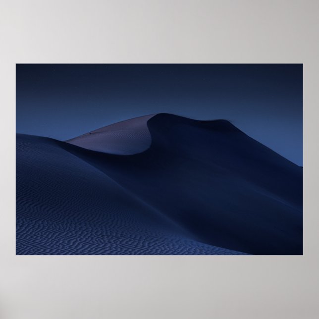PÓSTER DESIERTO ABSTRACTO POR LA NOCHE (Frente)