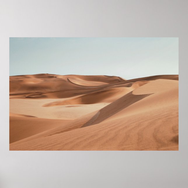 PÓSTER DESIERTO BAJO CIELO AZUL CLARO DURANTE EL DÍA (Frente)