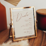 Póster Desierto caprichoso | Menú Bebidas Bodas Beige<br><div class="desc">Este maravilloso desierto | el poster de la carta de bebidas bodas beige es perfecto para su sencillo boda rústico de tonos beige y terracota. La paleta de colores neutros de la tierra boho es vintage en el suroeste con un toque retro moderno. El guión es una delicada caligrafía escrita...</div>