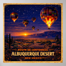 Póster Desierto de Albuquerque Centenario de Nuevo México