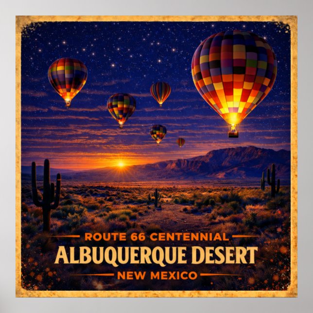 Póster Desierto de Albuquerque Centenario de Nuevo México (Frente)