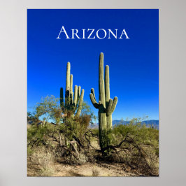 Póster Desierto de Cactus de Arizona Saguaro