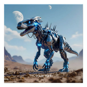 Póster Desierto de dinosaurios de Cyborg