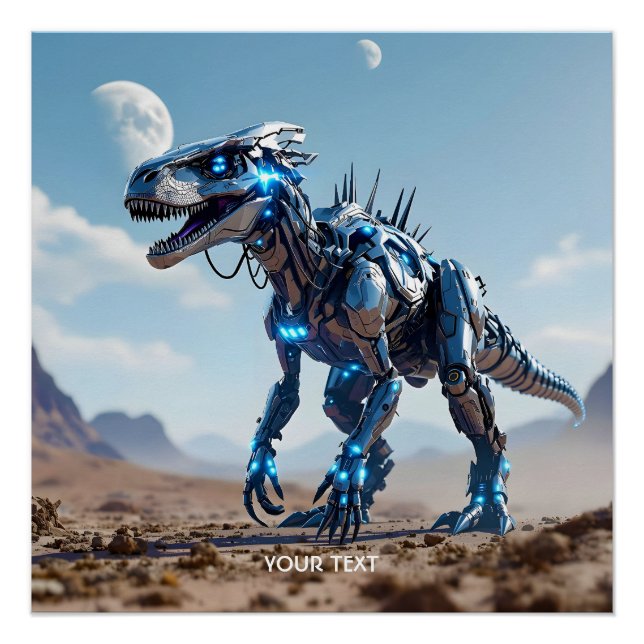 Póster Desierto de dinosaurios de Cyborg (Anverso)