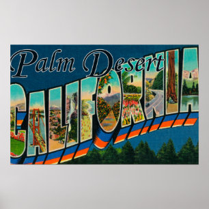 Póster Desierto de palmas, California - Escenas de letras