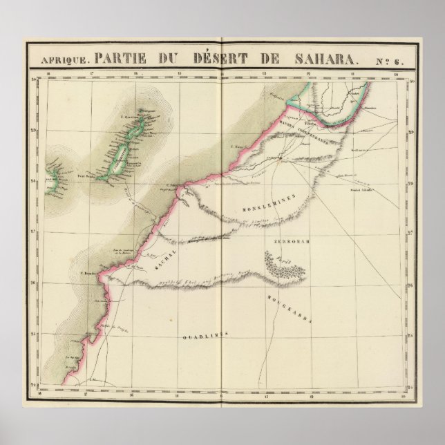 Póster Desierto del Sáhara, África 6 (Frente)