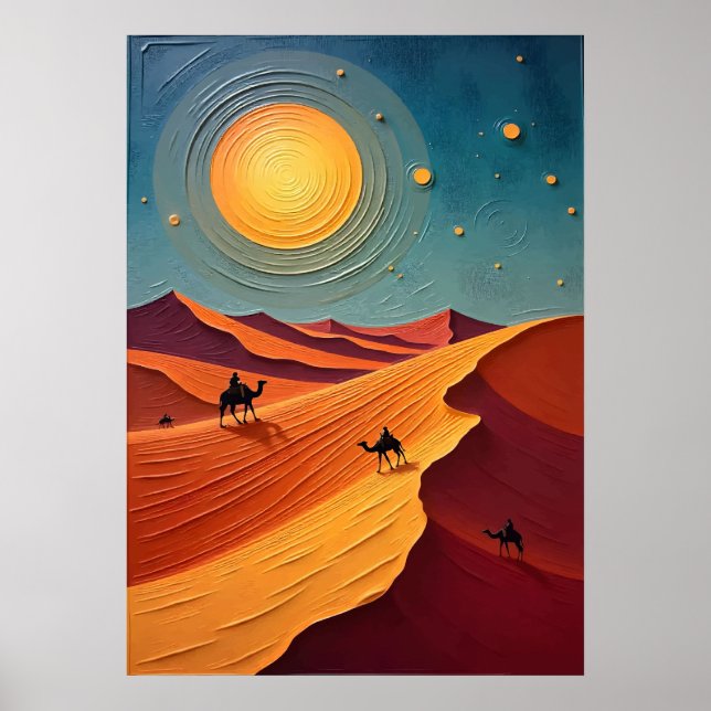 Póster Desierto del Sahara - interminables dunas de oro (Frente)