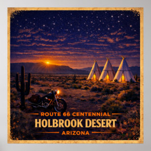 Póster Desierto Holbrook Arizona Centenario