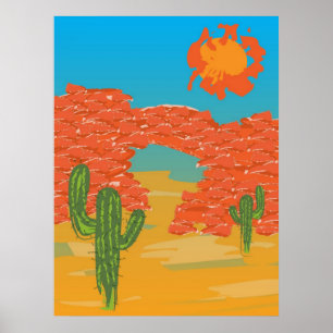 Póster Desierto pintado