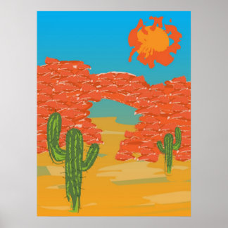 Póster Desierto pintado