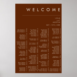 Póster Desierto simple   Asientos alfabéticos de canela o