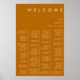 Póster Desierto simple   Asientos alfabéticos Naranjas qu