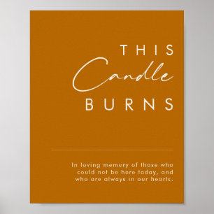 Póster Desierto Simple   Naranja Quemada Esta Vela Arde