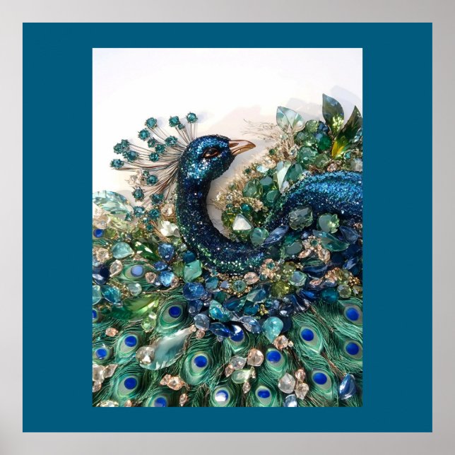 Póster Design. Hand embroidery with precious stones.  (Frente)