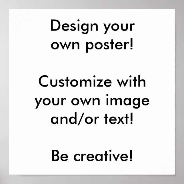 Póster Design your own poster! (Frente)