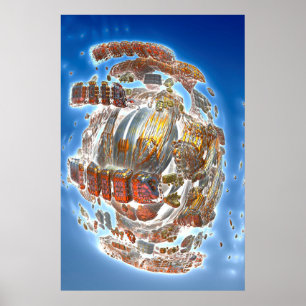 Póster Desintegración de la nave espacial