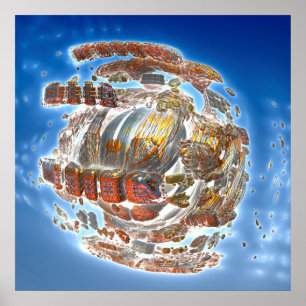 Póster Desintegración de la nave espacial