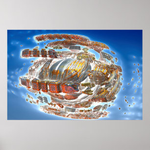Póster Desintegración de la nave espacial