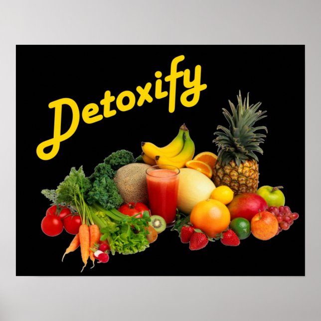 Póster Desintoxicar frutas y verduras (Frente)