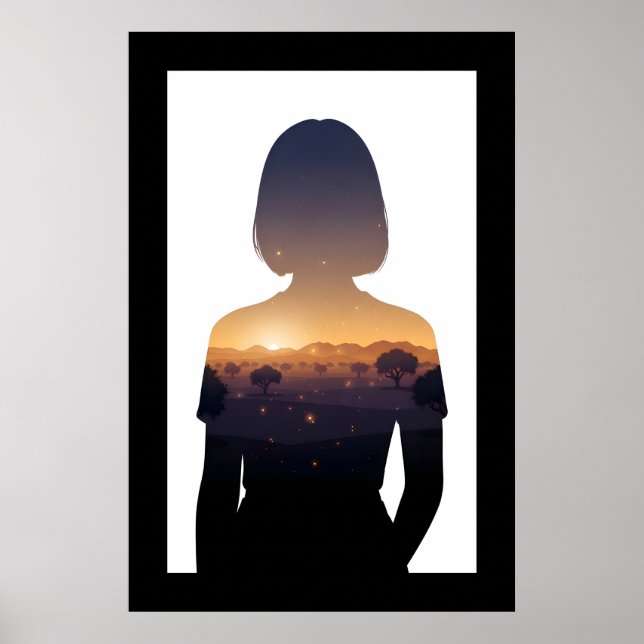 Póster Deslumbrar la doble exposición digital de Marrueco (Frente)