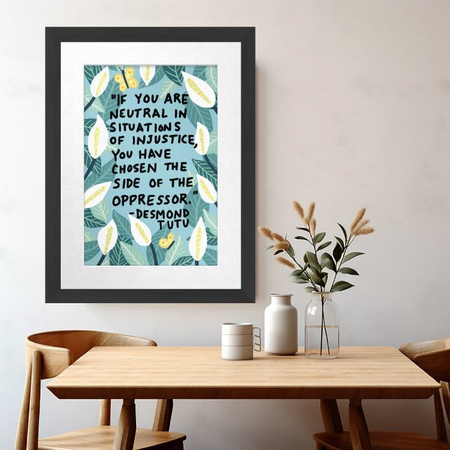 Póster Desmond Tutu Quote Art (Desmond Tutu Quote Art Poster)