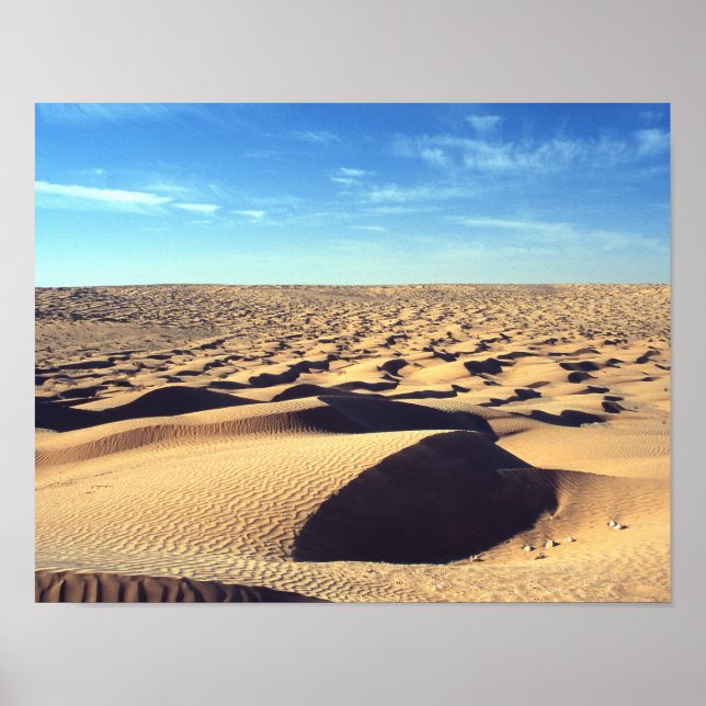 Póster Desolado desierto del Sahara (Frente)