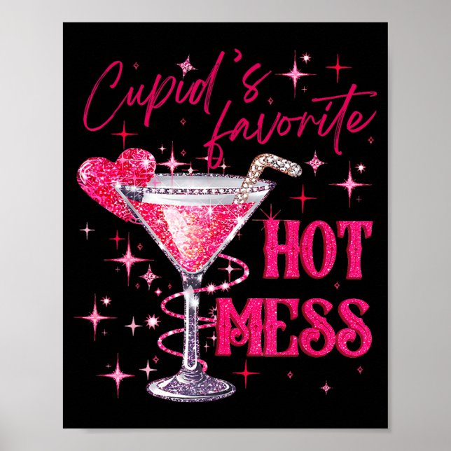 Póster Desorden de Cupido Martini de San Valentín Día de  (Frente)