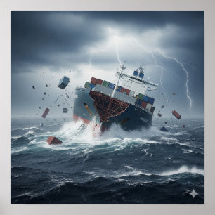 Póster Desorden en una tormenta