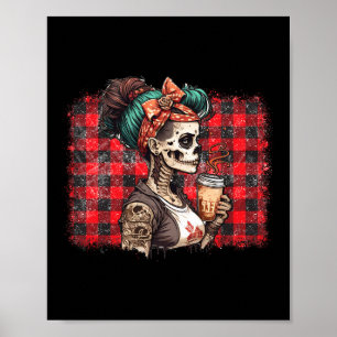 Póster Desordenado café de un café gracioso disfrazar a m