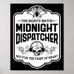 Póster Despacho de medianoche El reloj de la noche 911 ha