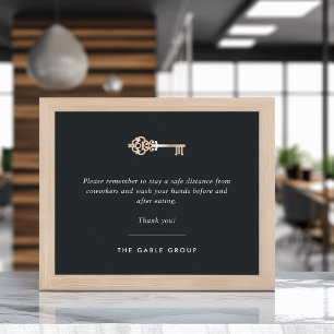 Póster Despacho Inmobiliario Desayuno/Cocina Cómoda Segur