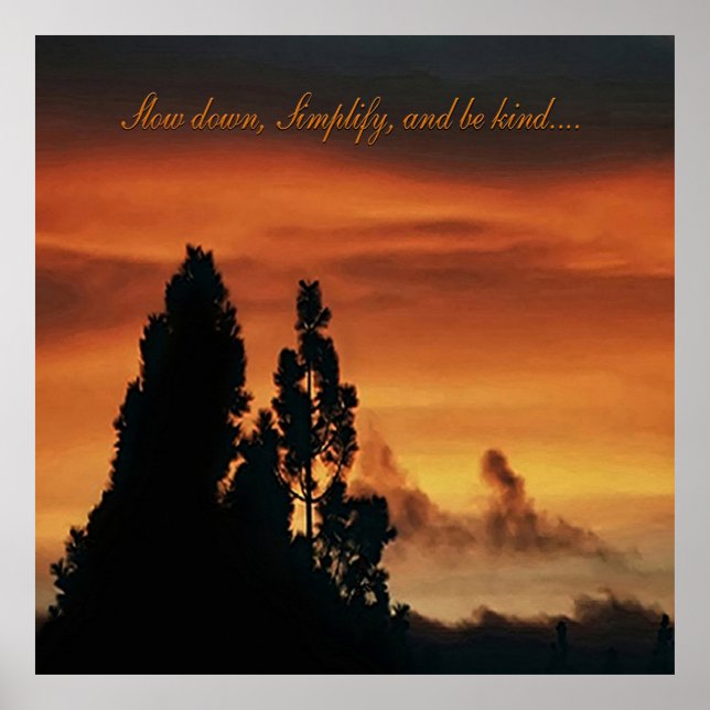 Póster Despacio, simplifícate y sé amable..... (Frente)