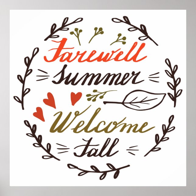 Póster despedida bienvenida de verano (Frente)