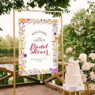 Póster Despedida de soltera boho de primavera con flores