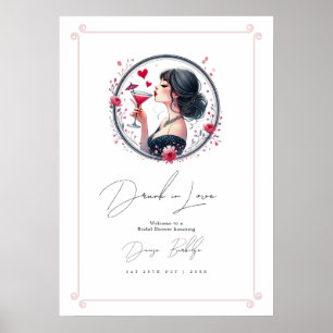 Póster Despedida de Soltera "Borracha de Amor" Bienvenida