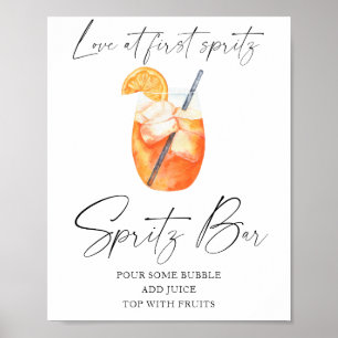 Póster Despedida de soltera con Aperol - barra de spritz