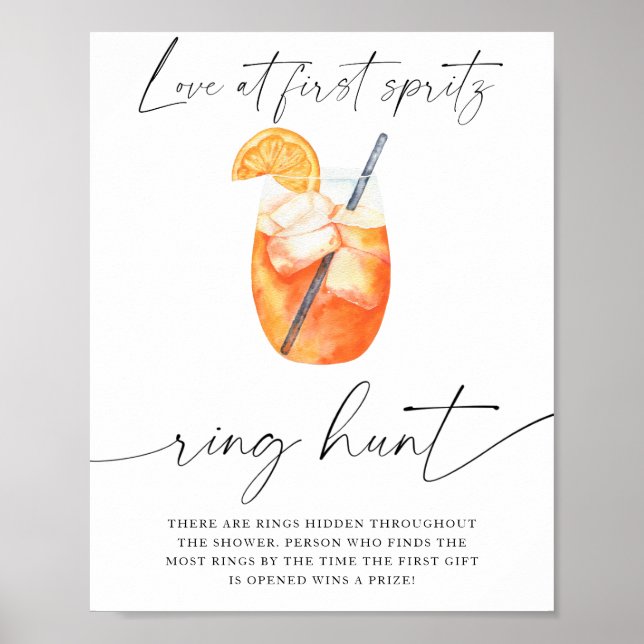 Póster Despedida de soltera con Aperol - juego de búsqued (Frente)