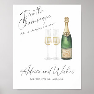 Póster Despedida de soltera con champán - consejos y dese