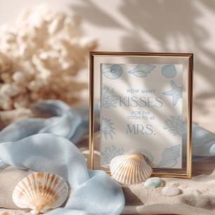 Póster Despedida de Soltera con Conchas Marinas Cuántos B